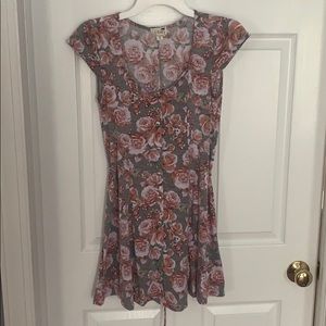 Floral Print Multi-colored Dress